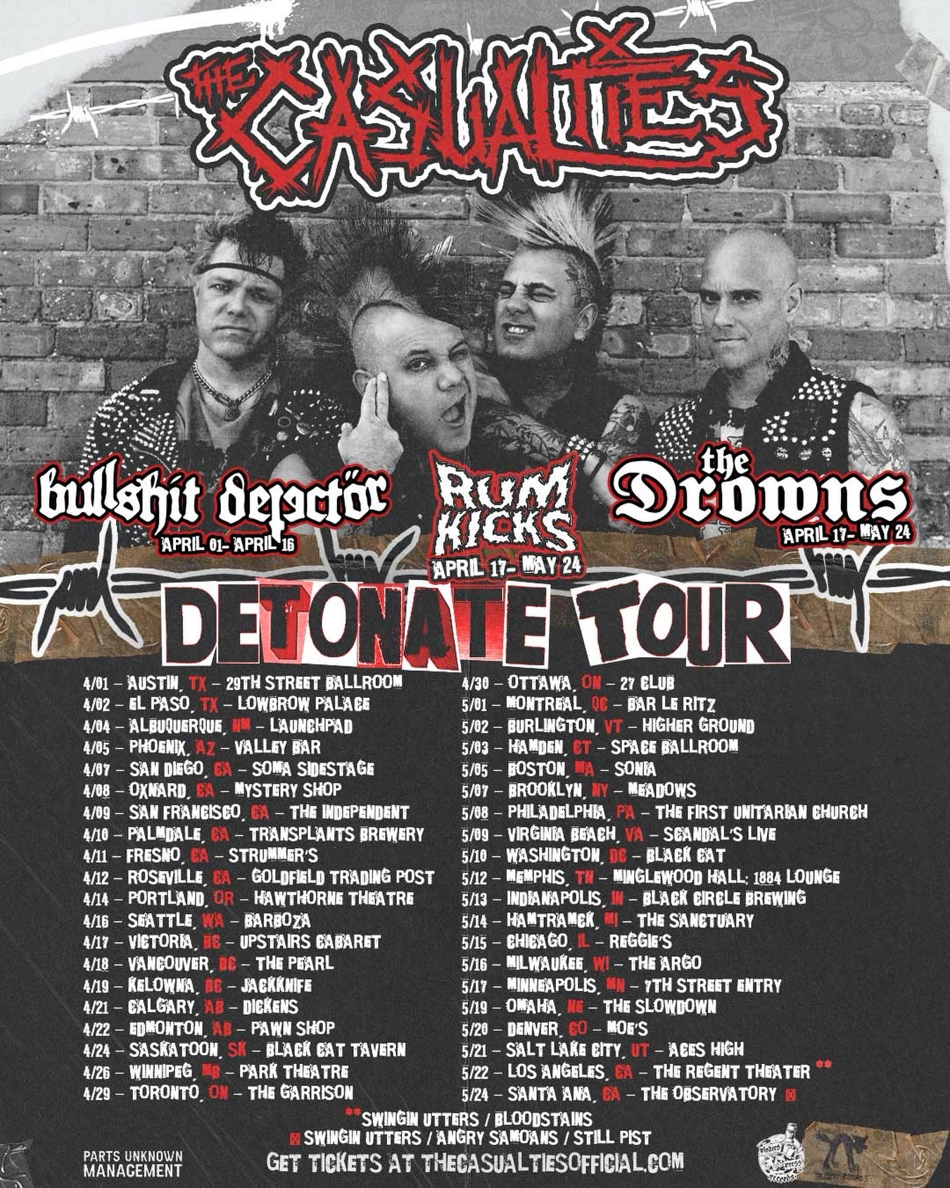 The Drowns Tour Poster 2026